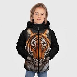 Куртка зимняя для мальчика Реалистичный тигр Realistic Tiger, цвет: 3D-красный — фото 2