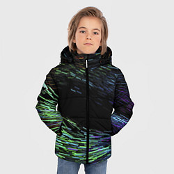 Куртка зимняя для мальчика Абстрактные Частицы, цвет: 3D-красный — фото 2