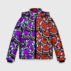 Куртка зимняя для мальчика Geometry Dash: Pattern, цвет: 3D-красный
