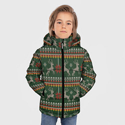 Куртка зимняя для мальчика Новогодний свитер c оленями 1, цвет: 3D-красный — фото 2