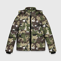 Куртка зимняя для мальчика Камуфляж из Собак Camouflage, цвет: 3D-светло-серый