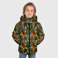 Куртка зимняя для мальчика Тропики и тигры, цвет: 3D-красный — фото 2