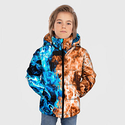Куртка зимняя для мальчика Огненное пламя, цвет: 3D-светло-серый — фото 2