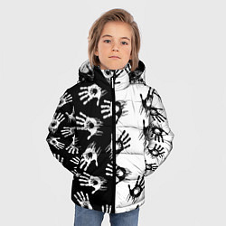 Куртка зимняя для мальчика Death Stranding паттерн логотипов, цвет: 3D-красный — фото 2
