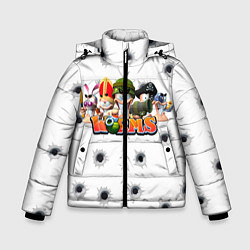 Куртка зимняя для мальчика Wormsчервяки, цвет: 3D-черный