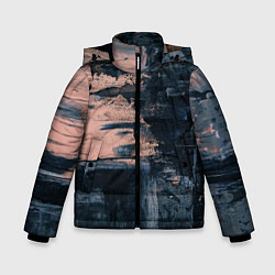 Куртка зимняя для мальчика Абстракция краска, цвет: 3D-черный