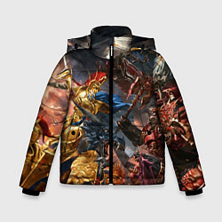 Куртка зимняя для мальчика Пекло битвы, цвет: 3D-светло-серый