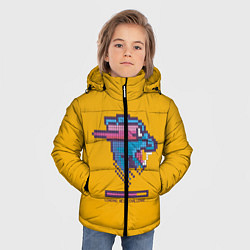 Куртка зимняя для мальчика Mr Beast Pixel Art, цвет: 3D-черный — фото 2