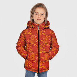 Куртка зимняя для мальчика Фон с Тигром, цвет: 3D-красный — фото 2