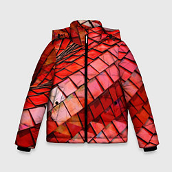 Зимняя куртка для мальчика Красная спартаковская чешуя