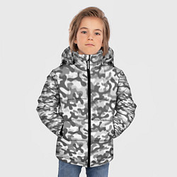 Куртка зимняя для мальчика Серый Городской Камуфляж, цвет: 3D-черный — фото 2