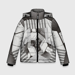 Куртка зимняя для мальчика Дробные размерности, цвет: 3D-черный