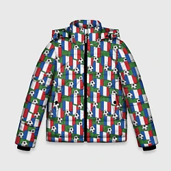 Куртка зимняя для мальчика Франция футбол, цвет: 3D-светло-серый