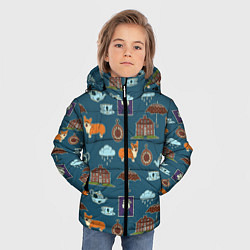 Куртка зимняя для мальчика Англия паттерн, цвет: 3D-красный — фото 2
