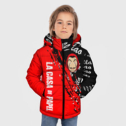 Куртка зимняя для мальчика La Casa de Papel bum bum ciao, цвет: 3D-черный — фото 2