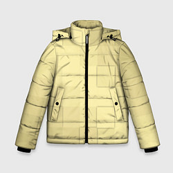 Куртка зимняя для мальчика Золотые квадраты, цвет: 3D-светло-серый