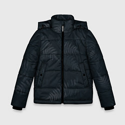 Куртка зимняя для мальчика Влажный Папоротник, цвет: 3D-черный