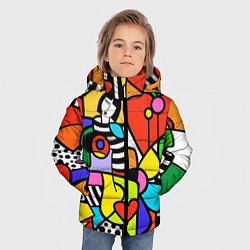 Куртка зимняя для мальчика Romero Britto - valentines day, цвет: 3D-черный — фото 2