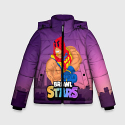 Куртка зимняя для мальчика GROM BRAWL STARS NIGHT CITY, цвет: 3D-красный