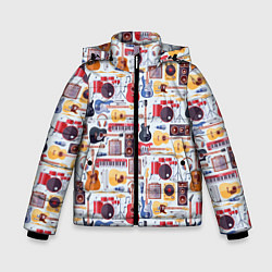 Куртка зимняя для мальчика Рок Музыкант, цвет: 3D-красный