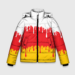 Куртка зимняя для мальчика Северная Осетия Алания потёки, цвет: 3D-светло-серый