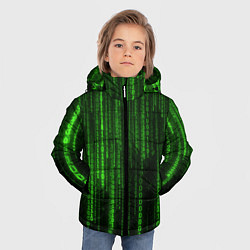 Куртка зимняя для мальчика Бегущий по коду, цвет: 3D-светло-серый — фото 2