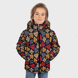 Куртка зимняя для мальчика Карточные Масти Cards, цвет: 3D-красный — фото 2