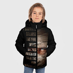 Куртка зимняя для мальчика Fallout - Joshua Graham, цвет: 3D-красный — фото 2