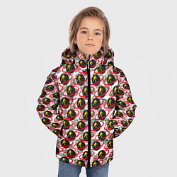 Куртка зимняя для мальчика БИАТЛОН ЛОГО ПАТТЕРН, цвет: 3D-светло-серый — фото 2