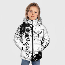 Куртка зимняя для мальчика Токийские мстители Tokyo Revengers logo краска, цвет: 3D-черный — фото 2