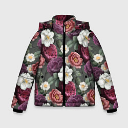 Зимняя куртка для мальчика Bouquet of flowers pattern
