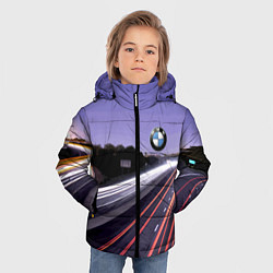 Куртка зимняя для мальчика BMW Ночная трасса, цвет: 3D-красный — фото 2
