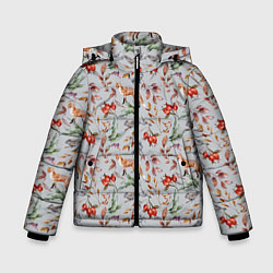 Зимняя куртка для мальчика Лисы и лесные ягоды