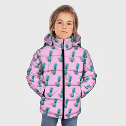 Куртка зимняя для мальчика Ананасовый неон, цвет: 3D-светло-серый — фото 2