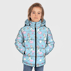 Куртка зимняя для мальчика Dab Единороги, цвет: 3D-красный — фото 2