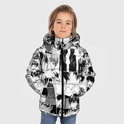 Куртка зимняя для мальчика Psycho Pass pattern, цвет: 3D-светло-серый — фото 2