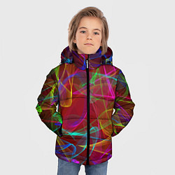 Куртка зимняя для мальчика Color neon pattern Vanguard, цвет: 3D-черный — фото 2