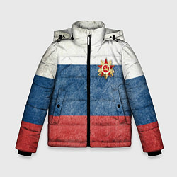 Куртка зимняя для мальчика Отечество!, цвет: 3D-черный