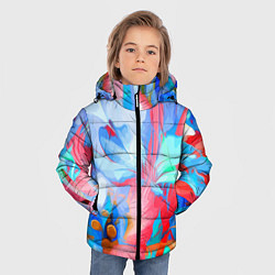 Куртка зимняя для мальчика Fashion floral pattern, цвет: 3D-черный — фото 2