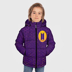 Куртка зимняя для мальчика БТС Графика, цвет: 3D-черный — фото 2