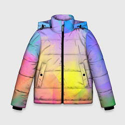 Куртка зимняя для мальчика Красочный неон, цвет: 3D-черный