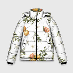 Зимняя куртка для мальчика Цветы и Мандарин