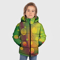 Куртка зимняя для мальчика Кружочки на разноцветном фоне, цвет: 3D-светло-серый — фото 2