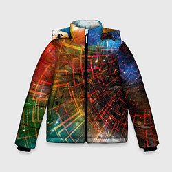 Зимняя куртка для мальчика Portal - Neon Space - туннель из энергетических па