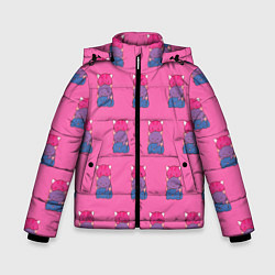 Куртка зимняя для мальчика Котики светофоры, цвет: 3D-светло-серый