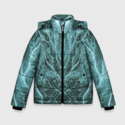 Зимняя куртка для мальчика Абстрактная геометрическая графика ,цвет морской в
