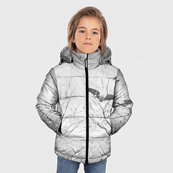 Куртка зимняя для мальчика Ночь Луна Летучая мышь, цвет: 3D-светло-серый — фото 2