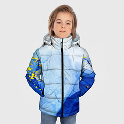 Куртка зимняя для мальчика Watercolor texture with gold, цвет: 3D-светло-серый — фото 2