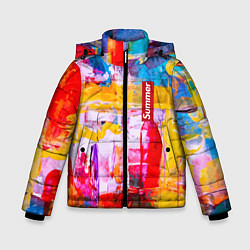 Зимняя куртка для мальчика Импрессионизм Лето Абстракция Impressionism Summer