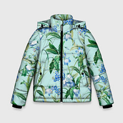 Зимняя куртка для мальчика Цветы Незабудки